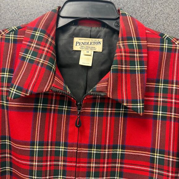 Pendleton VTG 100% virgin wool tartan plaid jacket - Picture 3 of 6